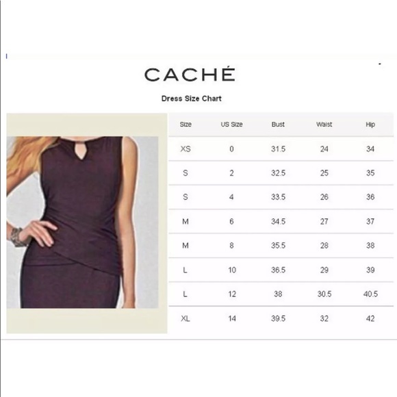 NWT CACHE Black Twist Stretch Dress size Small - Picture 7 of 7